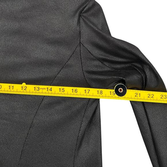 SYMBL VII+ Black‎ Open Front Long Sleeves Asymmetrical Hem Jacket Womens Size S - Picture 8 of 8